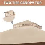 10x10 Outdoor Heavy Duty Garden Gazebo for Patios,with 1 sidewall and 4 Netting Includes