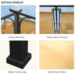 10'x10' Patio Pergola Outdoor Garden Pergolas with Retractable Shelter Shades