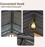 11'x13' Wood Gazebo Heavy Duty Outdoor Canopy Frame
