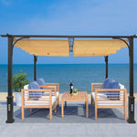 10'x10' Patio Pergola Outdoor Garden Pergolas with Retractable Shelter Shades