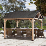 11'x13' Wood Gazebo Heavy Duty Outdoor Canopy Frame