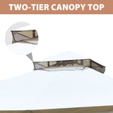 10x10 Outdoor Heavy Duty Garden Gazebo for Patios,with 1 sidewall and 4 Netting Includes