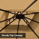 10x10 Outdoor Heavy Duty Garden Gazebo for Patios,with 1 sidewall and 4 Netting Includes